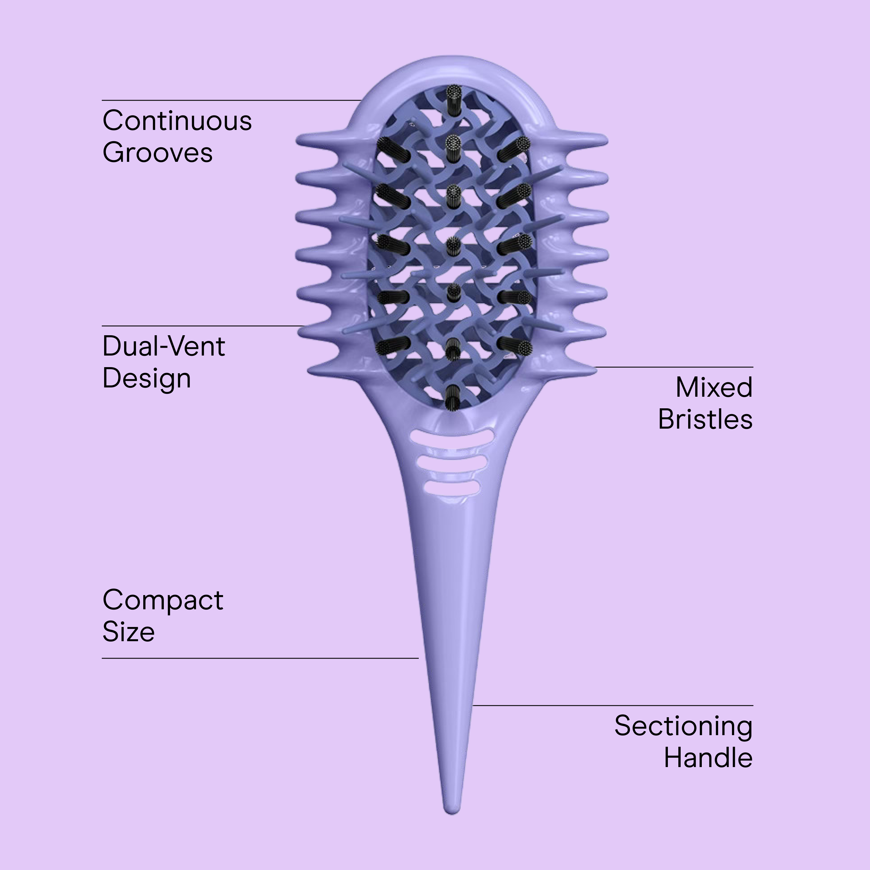 Conair Curl Define brush feature diagram