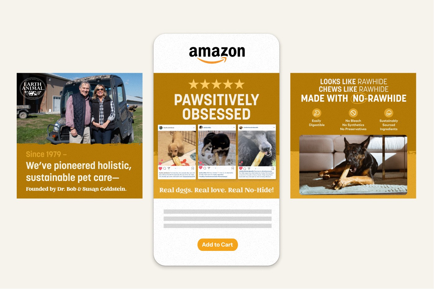 Earth Animal No-Hide 'Pawsitively Obsessed' mockups