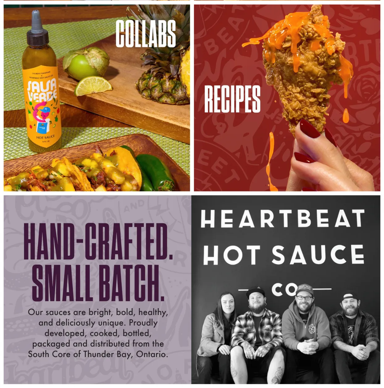 Heartbeat storefront tiles for Classics, Variety Packs, Collabs, and Recipes