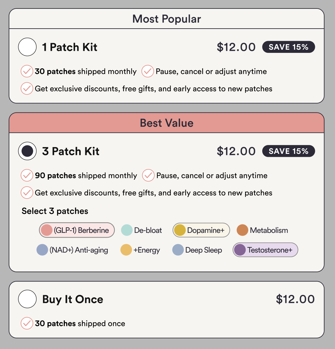 Kind Patches patch kit subscription option