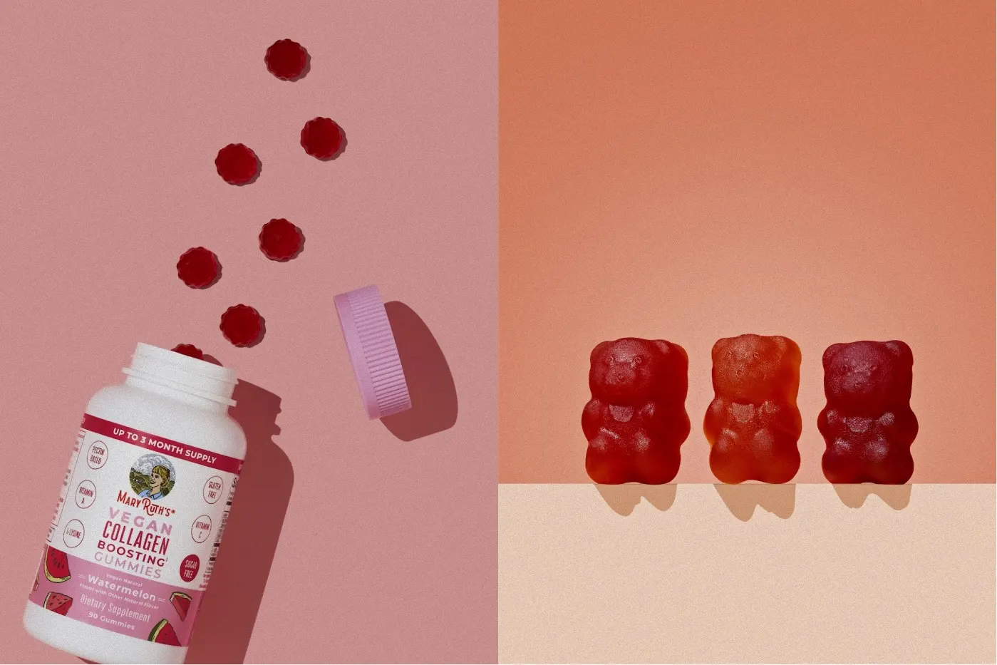 MaryRuth’s collagen gummies paired with a gummy bear macro
