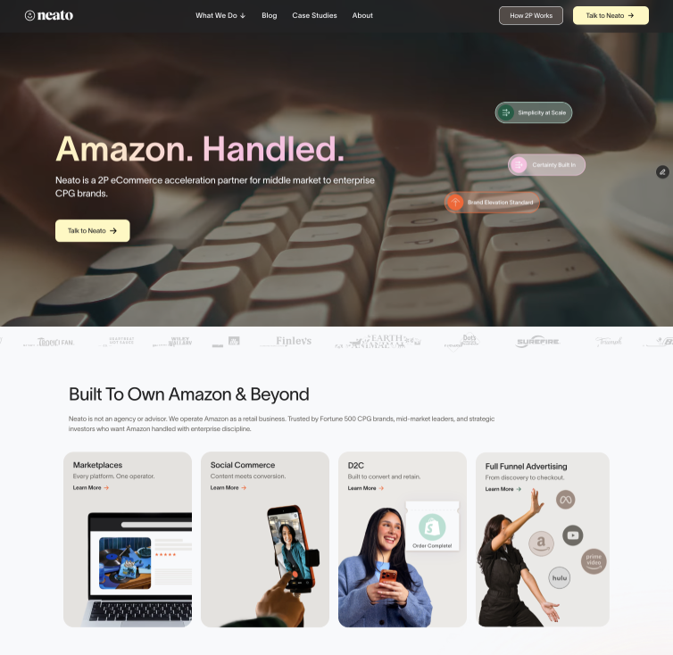 Neato homepage design
