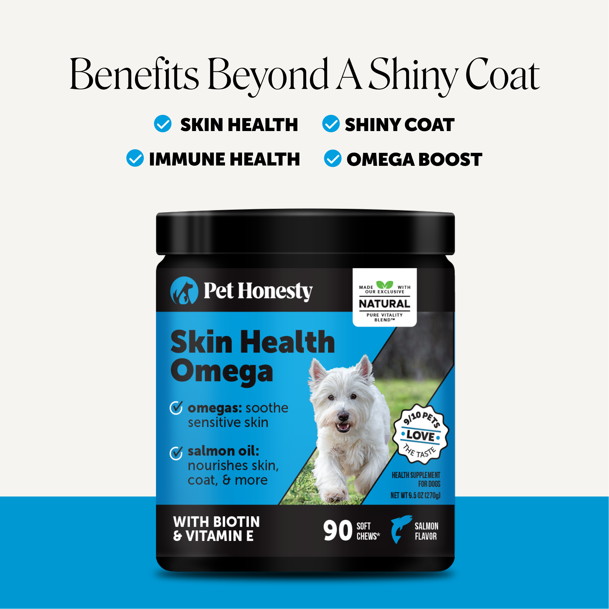 Pet Honesty Skin & Coat omega benefits frame