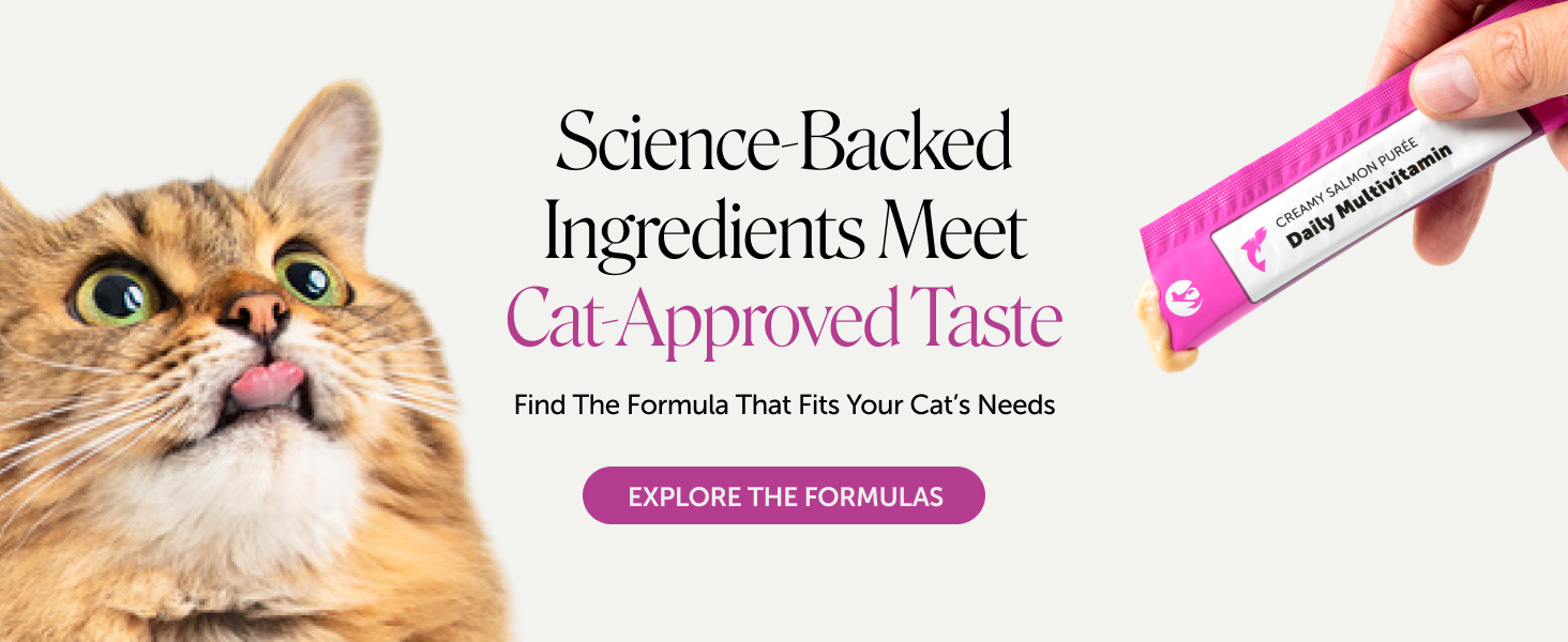 Pet Honesty 'Science-Backed Ingredients Meet Cat-Approved Taste' banner